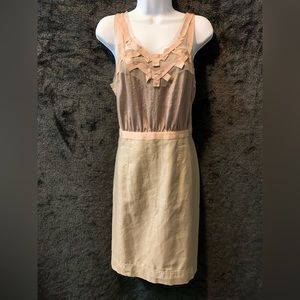 LOFT Ribbon and Tulle Embellished Sheath Dress